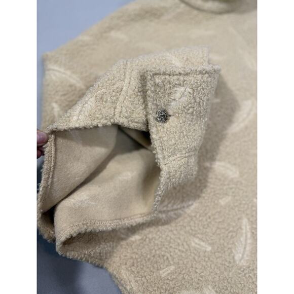 Zara Feather Boucle Cape Sleeve Sweater Women's Size Large - Picture 3 of 11